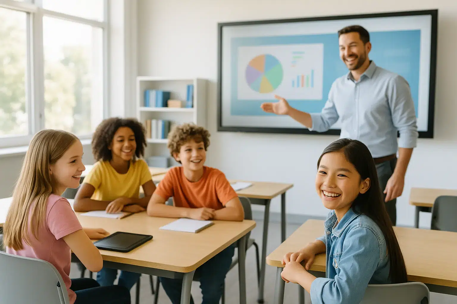 MBN : Mon Bureau Numérique 3 Illustration d'élèves engagés dans une classe moderne